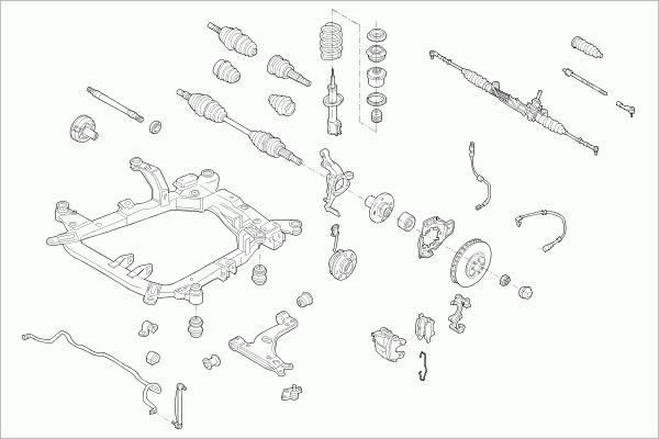 BOGE OPEL-ASTRA-FB052 Steering Front Axle for OPEL