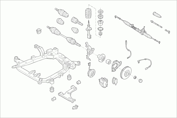 BOGE OPEL-ASTRA-FB075 Steering Front Axle for OPEL