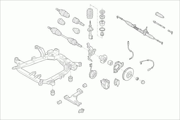 BOGE OPEL-ASTRA-FB101 Steering Front Axle for OPEL