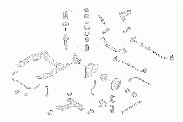 BOGE OPEL-OMEGA-FB016 Steering Front Axle for OPEL