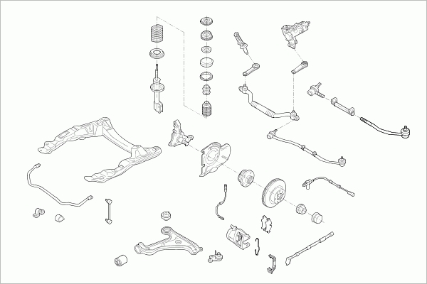 BOGE OPEL-OMEGA-FB025 Steering Front Axle for OPEL