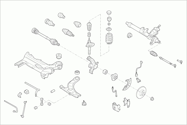 BOGE SKODA-OCTAV-FB001 Steering Front Axle for SKODA