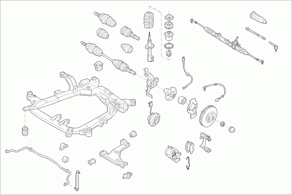 BOGE OPEL-ZAFIR-FB006 Steering Front Axle for OPEL