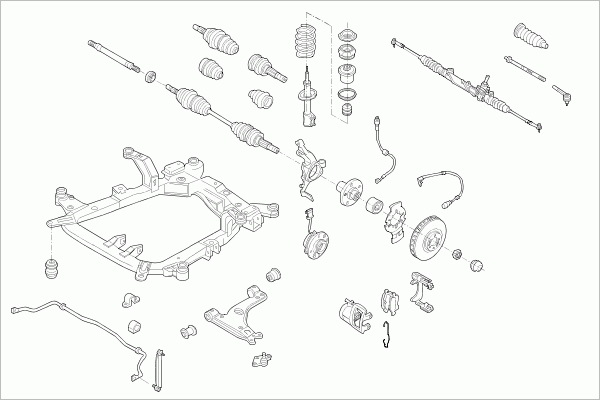 BOGE OPEL-ZAFIR-FB008 Steering Front Axle for OPEL