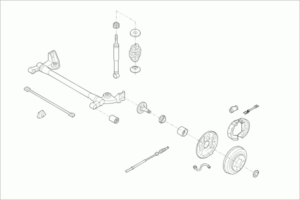 BOGE OPEL-CORSA-RB015 Steering Rear Axle for OPEL
