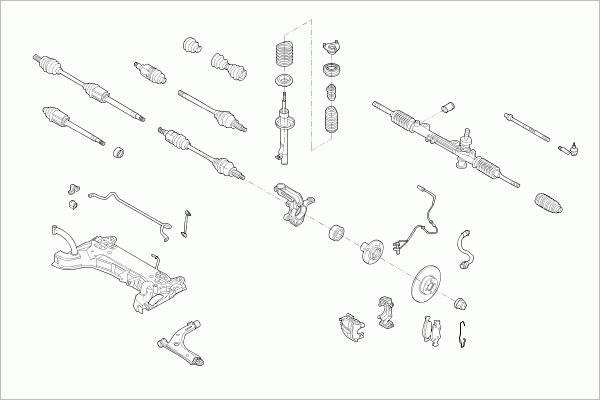BOGE FORD-FIEST-FB020 Steering Front Axle for FORD