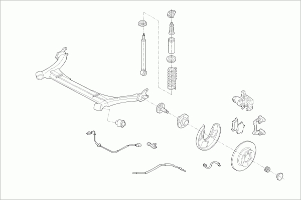 BOGE VW-POLO-RB021 Steering Rear Axle for VW