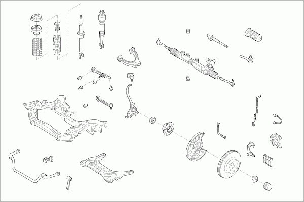 BOGE MERCE-E-KLA-FB022 Steering Front Axle for MERCEDES-BENZ
