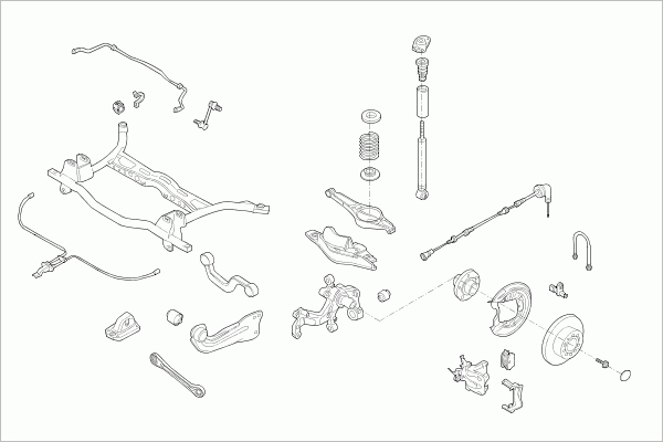 BOGE VW-TOURA-RB001 Steering Rear Axle for VW