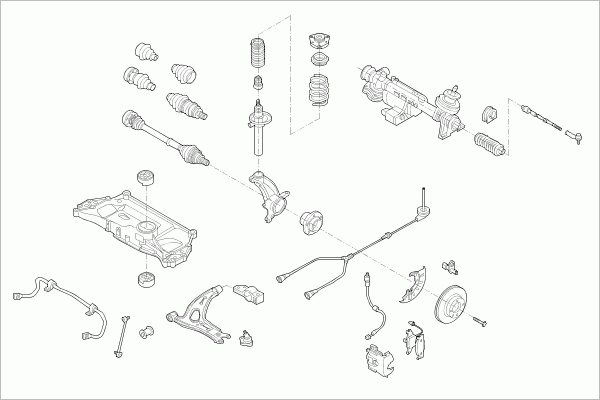 BOGE VW-GOLF-FB092 Steering Front Axle for VW