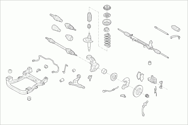 BOGE VW-TRANS-FB017 Steering Front Axle for VW