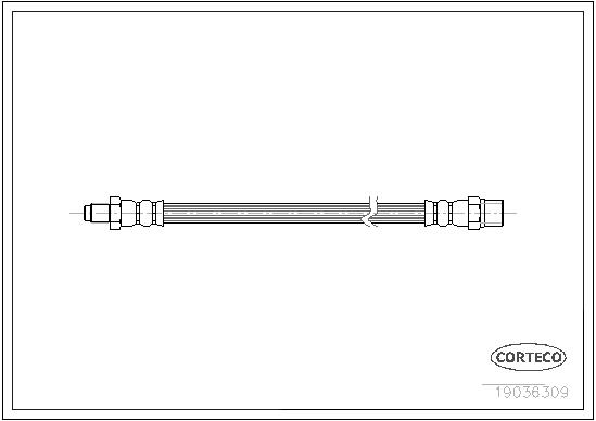 CORTECO 19036309 Ελαστικός σωλήνας φρένων for BMW