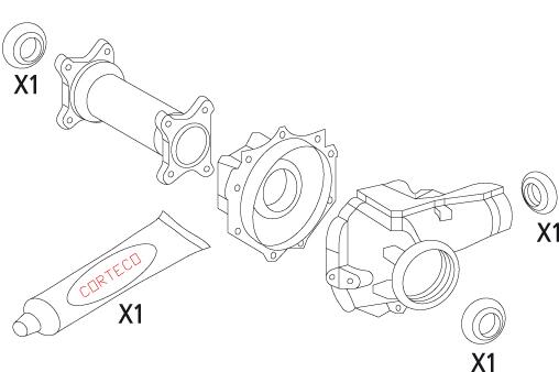CORTECO 19536186 Gasket Set, differential Front for TOYOTA