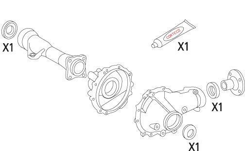CORTECO 19536187 Gasket Set, differential Front for TOYOTA