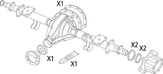 CORTECO 19536195 Gasket Set, differential Rear for FORD MITSUBISHI