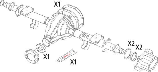 CORTECO 19536196 Gasket Set, differential Rear for FORD MITSUBISHI