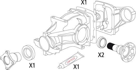 CORTECO 19536199 Gasket Set, differential Rear for BMW