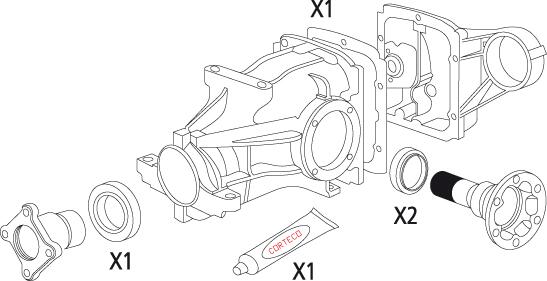 CORTECO 19536200 Gasket Set, differential Rear for BMW