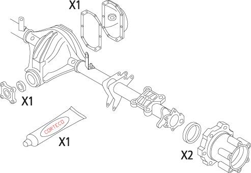 CORTECO 19536203 Gasket Set, differential Rear