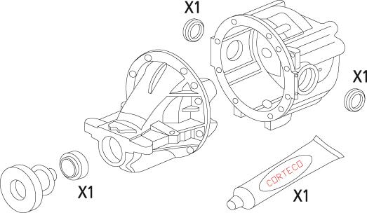CORTECO 19536215 Gasket Set, differential Rear for HONDA