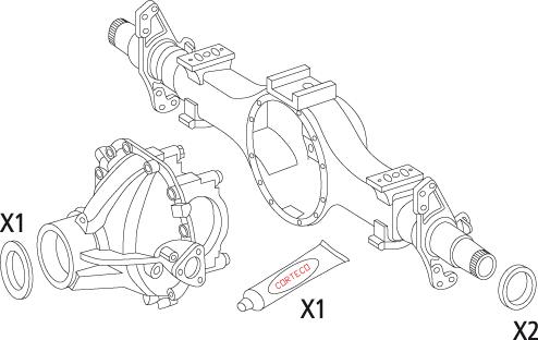 CORTECO 19536224 Σετ στεγανοπ., διαφορικό πίσω for MERCEDES-BENZ