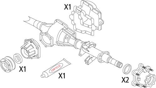 CORTECO 19536273 Σετ στεγανοπ., διαφορικό for VW