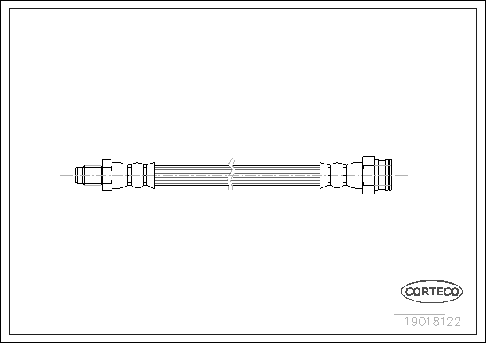 CORTECO 19018122 Flessibile del freno-Flessibile del freno-Ricambi Euro