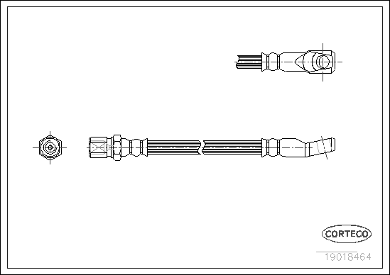 CORTECO 19018464 Flessibile del freno