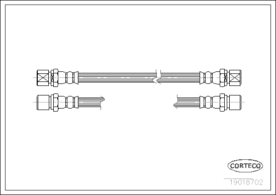CORTECO 19018702 Flessibile del freno-Flessibile del freno-Ricambi Euro