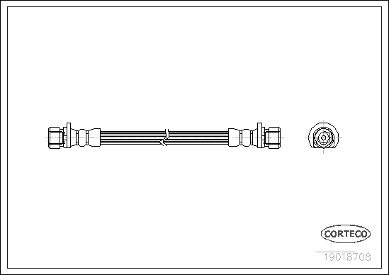 CORTECO 19018708 Flessibile del freno-Flessibile del freno-Ricambi Euro