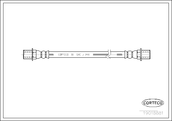 CORTECO 19018881 Flessibile del freno