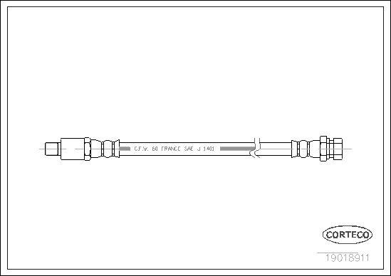 CORTECO 19018911 Flessibile del freno