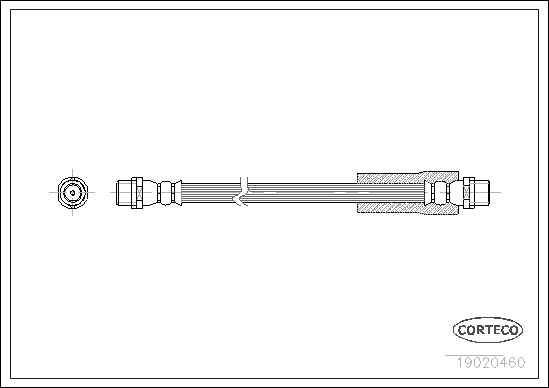 CORTECO 19020460 Flessibile del freno-Flessibile del freno-Ricambi Euro