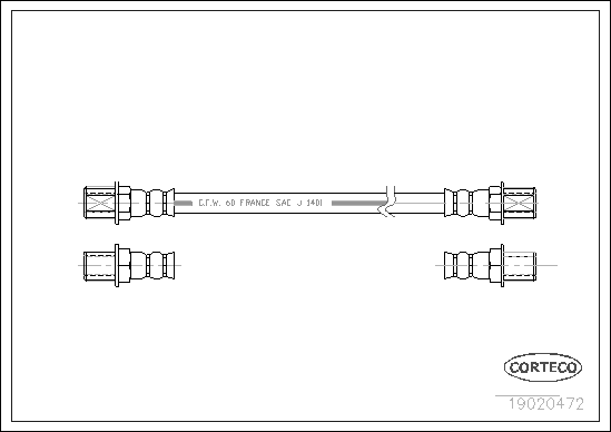 CORTECO 19020472 Flessibile del freno-Flessibile del freno-Ricambi Euro