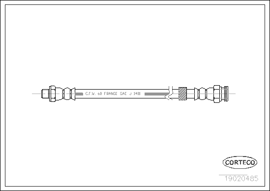 CORTECO 19020485 Flessibile del freno-Flessibile del freno-Ricambi Euro