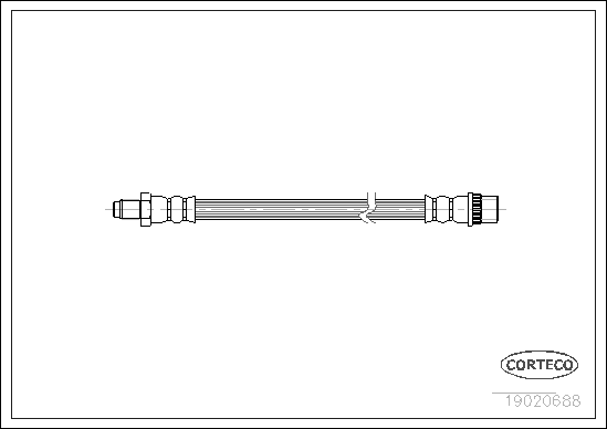 CORTECO 19020688 Flessibile del freno-Flessibile del freno-Ricambi Euro