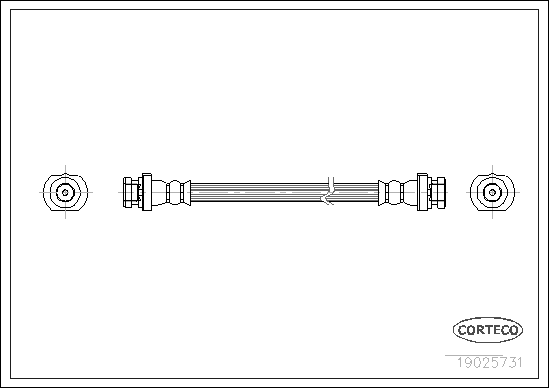 CORTECO 19025731 Flessibile del freno-Flessibile del freno-Ricambi Euro