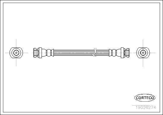 CORTECO 19026274 Flessibile del freno-Flessibile del freno-Ricambi Euro