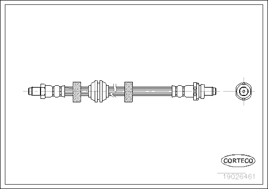 CORTECO 19026461 Flessibile del freno-Flessibile del freno-Ricambi Euro