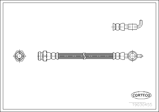 CORTECO 19030455 Flessibile del freno