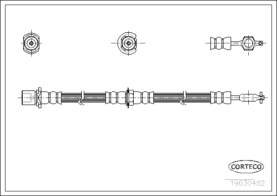 CORTECO 19030482 Flessibile del freno-Flessibile del freno-Ricambi Euro