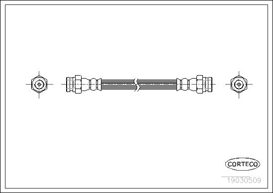 CORTECO 19030509 Flessibile del freno-Flessibile del freno-Ricambi Euro