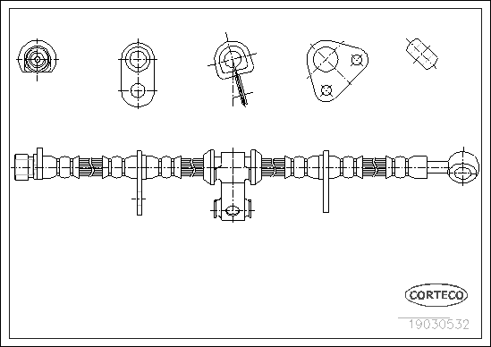 CORTECO 19030532 Flessibile del freno