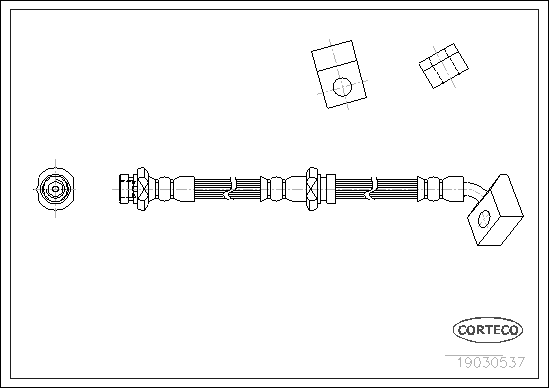 CORTECO 19030537 Flessibile del freno-Flessibile del freno-Ricambi Euro