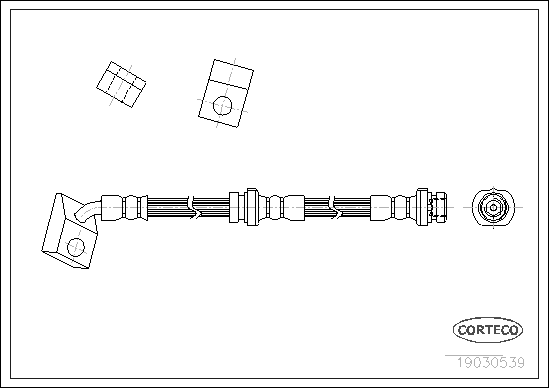 CORTECO 19030538 Flessibile del freno