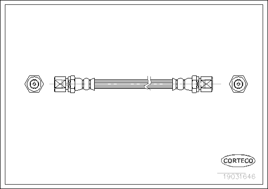 CORTECO 19031646 Flessibile del freno-Flessibile del freno-Ricambi Euro