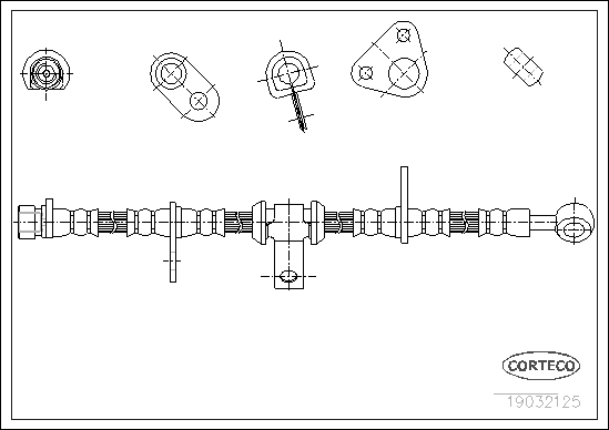 CORTECO 19032125 Flessibile del freno
