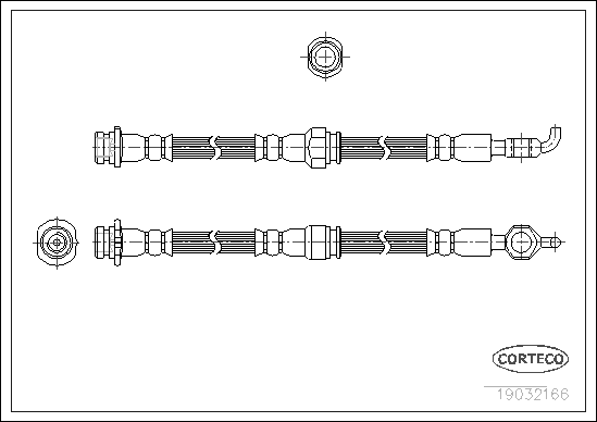 CORTECO 19032166 Flessibile del freno-Flessibile del freno-Ricambi Euro