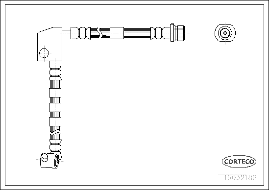 CORTECO 19032186 Flessibile del freno-Flessibile del freno-Ricambi Euro