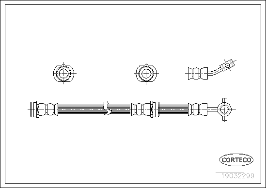 CORTECO 19032299 Flessibile del freno
